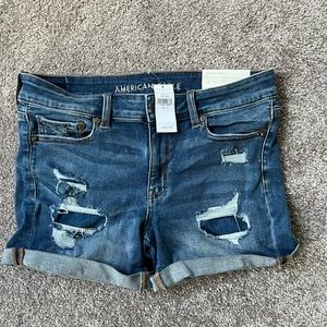 NWT - American Eagle Next Level Stretch Midi Shorts (distressed) - Size 10